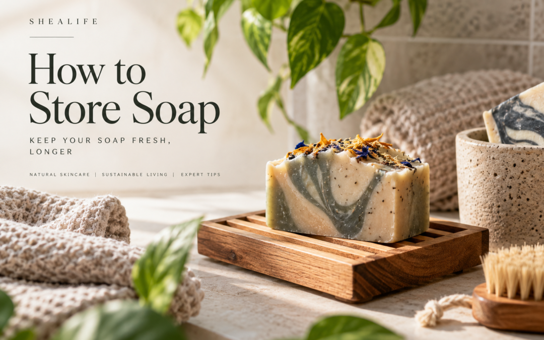 How to store soap on a draining soap dish to keep it dry between uses